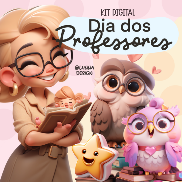 Kit dia dos professores 3D