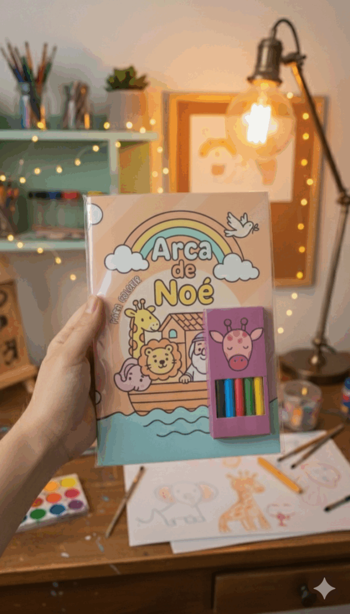 Arca de Noé para Colorir – PDF para imprimir e montar - Imagem 3