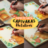 PDF Papéis de Carta Capivaras Natalinas em Aquarela