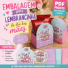 Embalagem para lembrancinha de Dia das Mães - PDF para imprimir e montar