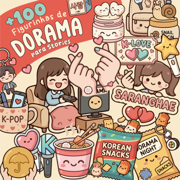 +100 Figurinhas de Dorama para Stories