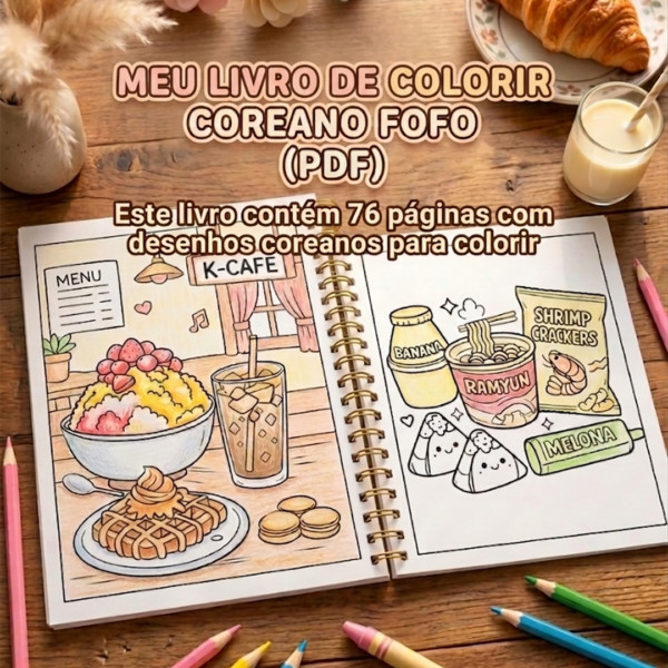 Livro de colorir Coreano Fofo